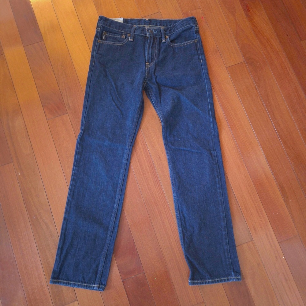 Abercrombie Kids Jeans Boys Size 16 Dark Blue Excellent Straight Leg Denim